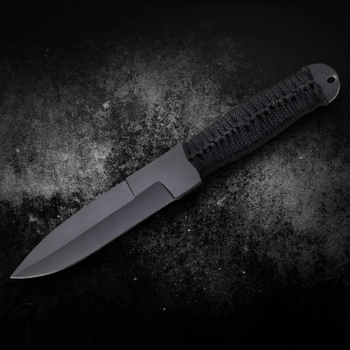 Нож метательный черный с чехлом 7821