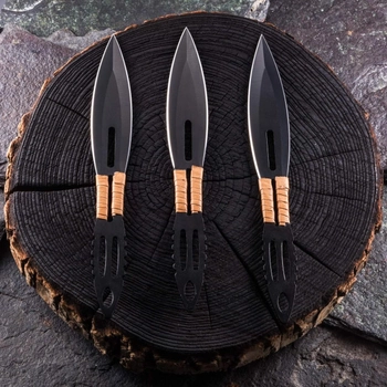 Ножі Метальні набір 3 в 1 Чорні Black