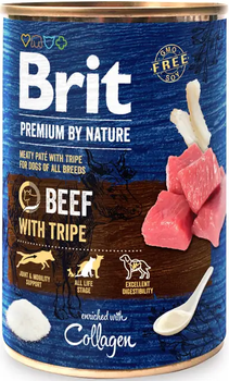 Консервований корм для собак з яловичиною Brit Premium By Nature Beef with Tripe 400 г
