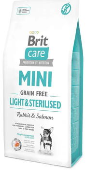 Сухой корм для собак малых пород с лишним весом или стерилизованных Brit Care GF Mini Light & Sterilised 7 кг