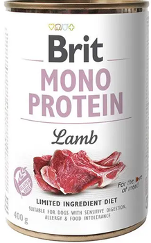 Консервированный корм для собак с ягненком Brit Mono Protein Lamb 400 г
