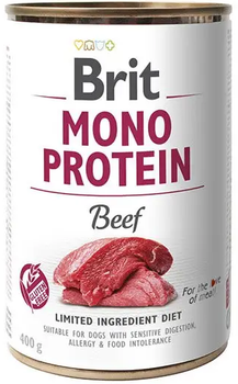 Консервированный корм для собак с говядиной Brit Mono Protein Beef 400 г