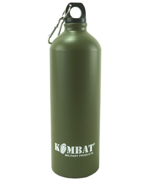 Фляга алюмінієва військова тактична KOMBAT UK Aluminium Water Bottle (SK-Nkb-awb1000-olgrS)