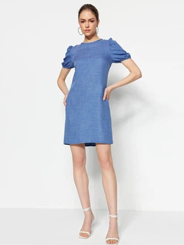 Сукня коротка літня жіноча Trendyol TWOSS23EL00983 34 Blue (8683048463895)