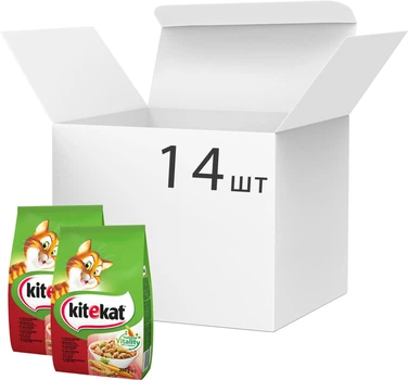 Сухий корм Kitekat яловичина з овочами 14 шт