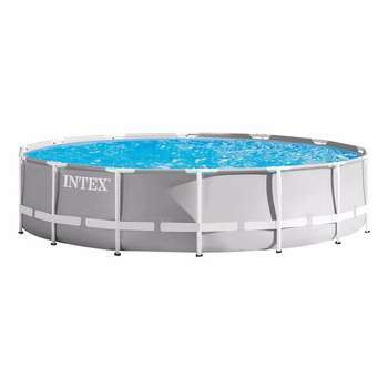 Каркасный круглый бассейн Intex Prism Frame 12706 л 427х107 см лестница, насос-фильтр, подстилка, тент