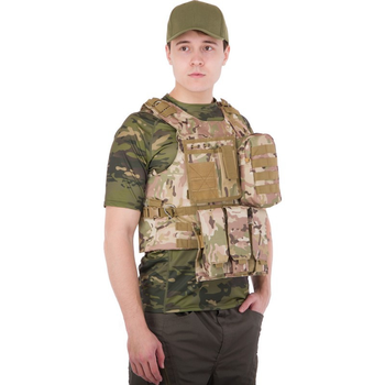 Розвантажувальний жилет універсальний розвантаження тактична на 4 кишені Zelart Military 5516 Camouflage