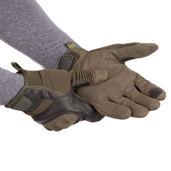 Тактичні рукавички із закритими пальцями Zelart Military Rangers Heroe 9877 розмір XL Olive