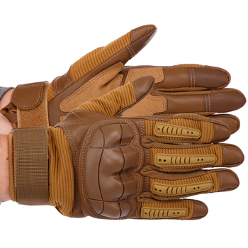 Перчатки тактические с закрытыми пальцами Zelart Heroe 8797 размер XL Khaki