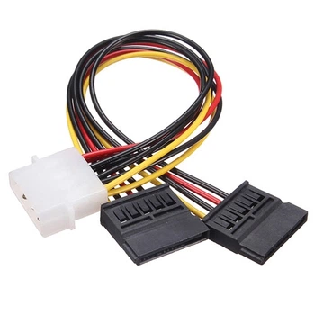 Переходник IDE Molex - 2x Sata 15pin для питания жестких дисков Без бренда