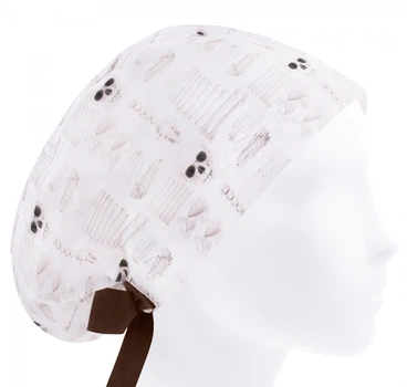 Медицинская шапочка женская HeadwearUniverse универсальная принт Скелет кости