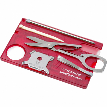 Ніж Victorinox SwissCard NailCare Transparent Red (0.7240.T)