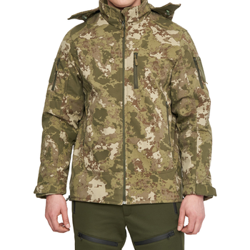 Мужская тактическая курточка с 6 карманами Combat Мультикам Soft Shell Турция Софтшел размер M