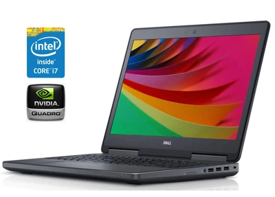 Рабочая станция Dell Precision 7520 / 15.6" IPS / Intel Core i7-6820HQ (4 (8) ядра по 2.7-3.6GHz) / 16GB DDR4 / 512GB SSD + 1000GB HDD / Quadro M1200, 4GB GDDR5, 256-bit / WebCam / Win 10 Pro б/у