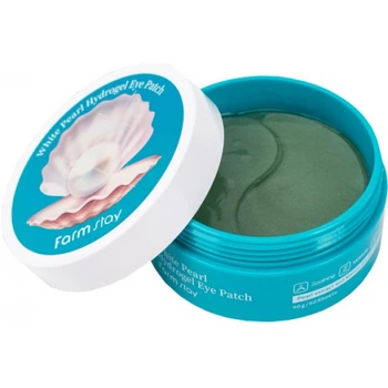 Патчі для очей FarmStay з перлами WHITE PEARL HYDROGEL EYE PATCH - 60 шт.