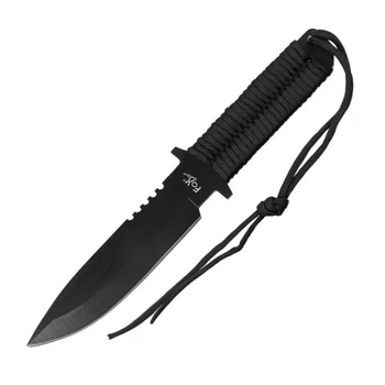 Нож MFH Fox Outdoor Paracord Handle Knife - Black