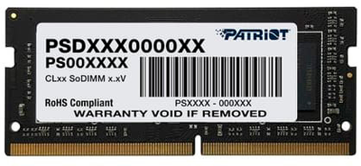 Оперативна пам'ять Patriot SODIMM DDR4-3200 8192MB PC4-25600 (PSD48G320081S)