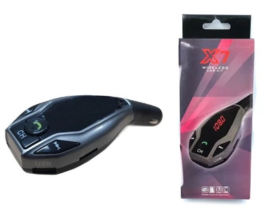ФМ модулятор FM трансмиттер Bluetooth MP3 два USB порта автомобильная зарядка 2,1A Черный Autoexpect (80205)