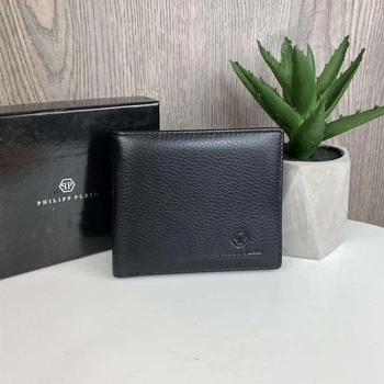 Мужской кожаный кошелек стиль Philipp Plein люкс качество, портмоне натуральная кожа
