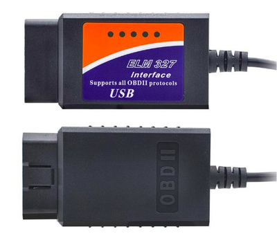 Диагностический шнур-сканер, OBD ELM327 USB 1.5v OBDII (8025)