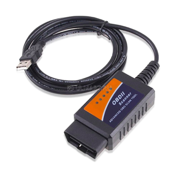 Диагностический шнур-сканер, OBD ELM327 USB 1.5v OBDII (8025)