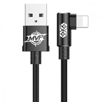 Кабель Baseus MVP Elbow Type Cable USB For IP 1.5A 2m Black (CALMVP-A01)