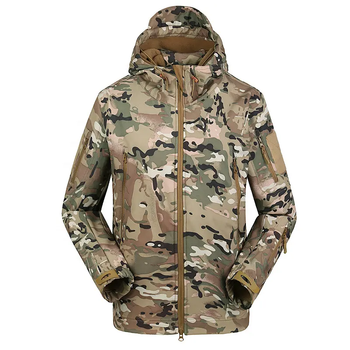 Куртка тактична Флісова SoftShell ClefersTac A33 з капюшоном і з липучками - Multicam Розмір: L (5002485L)