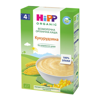 Безмолочна органічна каша Кукурудзяна HIPP від 4 місяців 200 гр