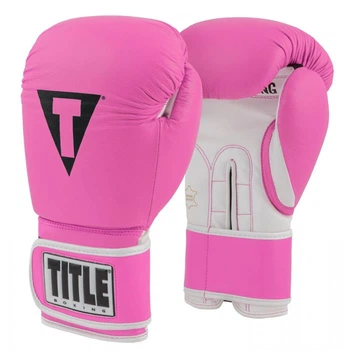 Боксерські рукавиці TITLE Pro Style Leather Training Gloves 3.0 Hot Pink White (TVVTG3-HPKWH-14 oz)