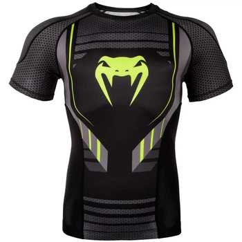 Рашгард Venum Technical 2.0 Rashguards Short Black Yellow (VENUM-03445-111-S-S)