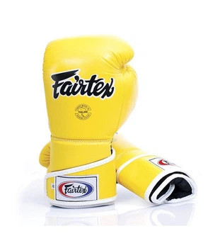 Боксерские перчатки Fairtex BGV6 Angular Sparring Boxing Gloves Yellow (BGV6Y-14 oz)
