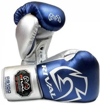 Боксерские перчатки Rival RS100 Professional Sparring Gloves Blue Silver (RS100-BlueSilver-18oz)