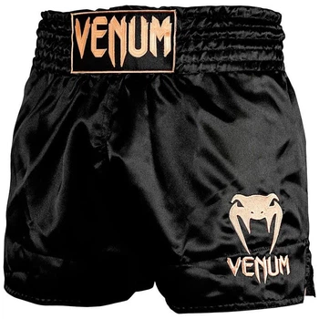 Шорты для тайского бокса Venum Muay Thai Shorts Classic Navy Black Gold (VENUM-03813-126-XS)