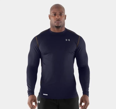 Компрессионная футболка Under Armour ColdGear Fitted Long Sleeve Crew (1215484-410-XXL)