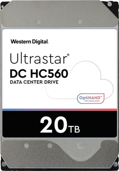 Жорсткий диск Western Digital Ultrastar DC HC560 20TB 7200rpm 512MB WUH722020ALE6L4_0F38755 3.5 SATA III