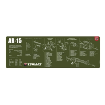 Коврик для чистки оружия TekMat 30 см х 91 см с чертежом AR-15 2000000117508