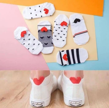 Женские короткие носки SuperSox #1 с Сердечками, 6 пар/36-40р.
