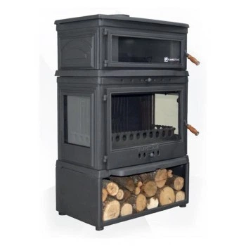 Чугунная печь Flame Stove Retro Lux Dik Style с духовкой