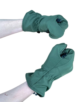 Зимові тактичні рукавиці Soft-shell Олива розмір L
