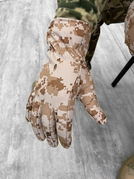 Перчатки тактические зимние Софтшелл водонепроницаемые M,L,XL Пиксель ЗСУ армейские для военных