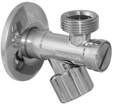 Кран вентильний ALBERTONI з фільтром для сантехприладів 1/2"х3/4" 8023017000391