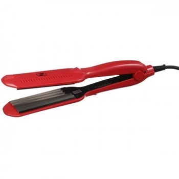 Плойка выпрямитель из гофре для волос Promotec PM-1220 красная