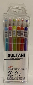 Набор ручек гелевых 6 цветов ST-5507-6, Sultani