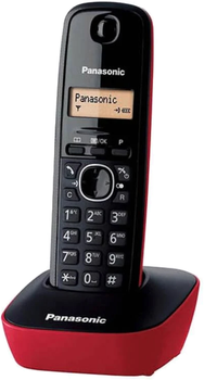 Телефон стаціонарний Panasonic KX-TG1611 PDR Black / Red