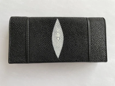 Кошелек из ската Ekzotic Leather Черный (stw 29)