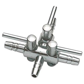 Кран на три виходи (метал) Hobby Metallic Air Valve 4/6мм 3-Ways (63350)