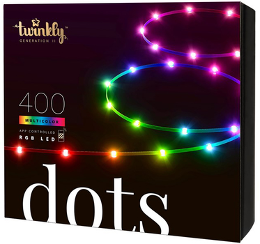 Світлодіодна Smart LED-гірлянда Twinkly Dots 400 RGB 20 m (TWD400STP-BEU)