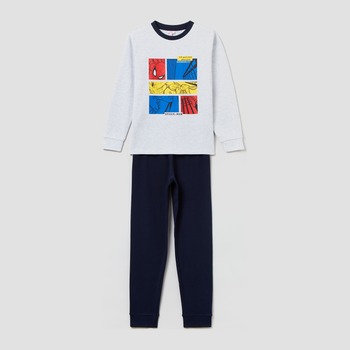 Піжама дитяча (футболка з довгими рукавами + штани) OVS 1628996 128 см Grey Melange (8052147504929)