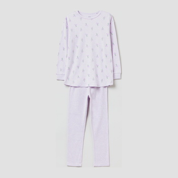 Піжама дитяча (футболка з довгими рукавами + штани) OVS 1630044 116 см Violet Melange (8052147518414)