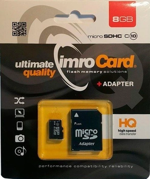 Adapter Imro microSDHC 8GB Class 10 + (10/8G ADP)